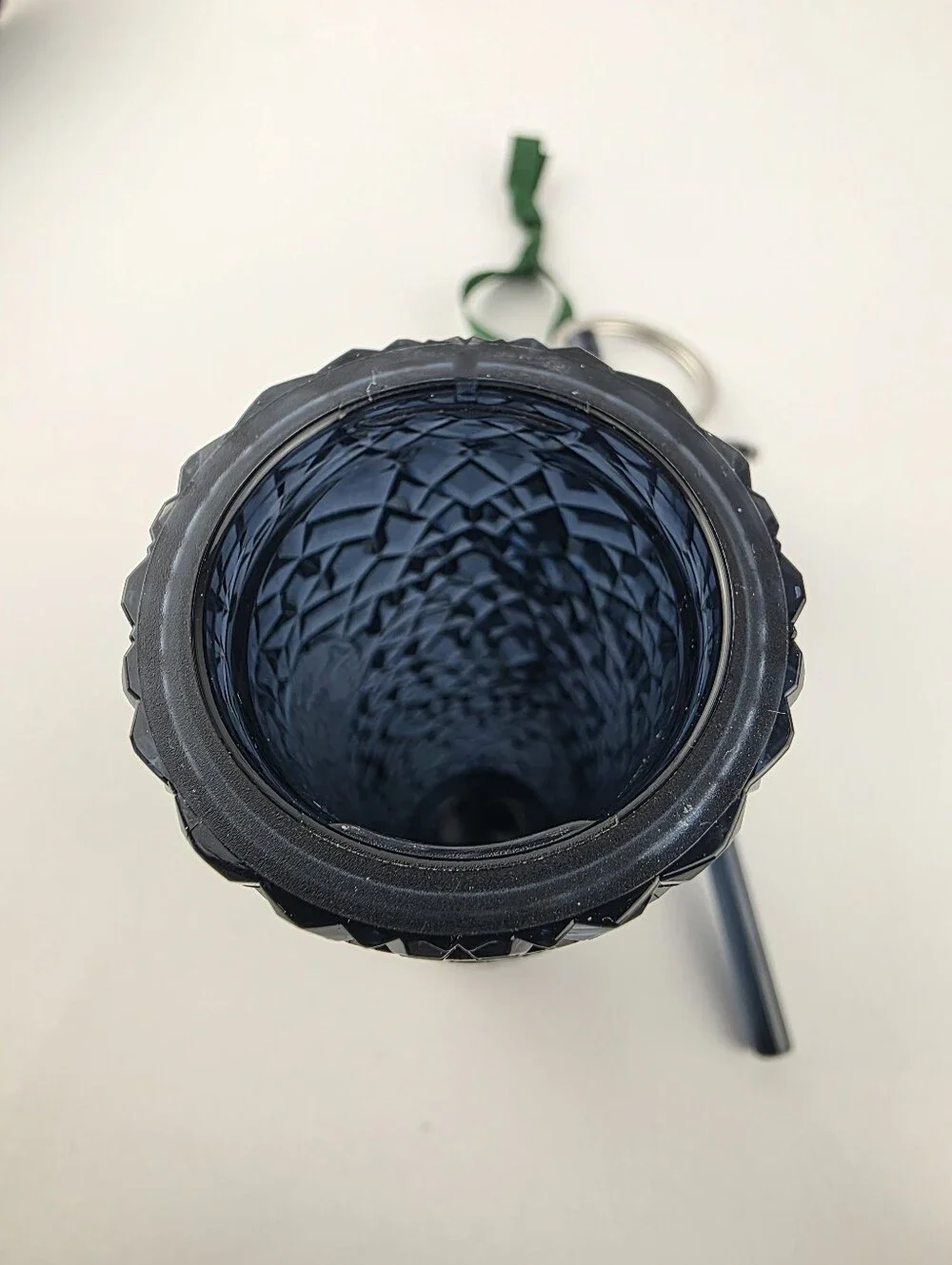 Starbucks Cold Cup Ornament Keychain 2024 Navy Gemstone